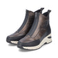 Rieker Ladies Boot N9381 Trainer style front zip Ankle  Boot with wedge sole BRONZE N9381-60