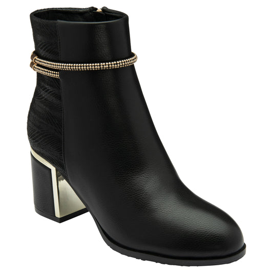 Lotus Boot Nerinda Classic Smart Heeled Ankle Boot  BLACK PAT ULB415