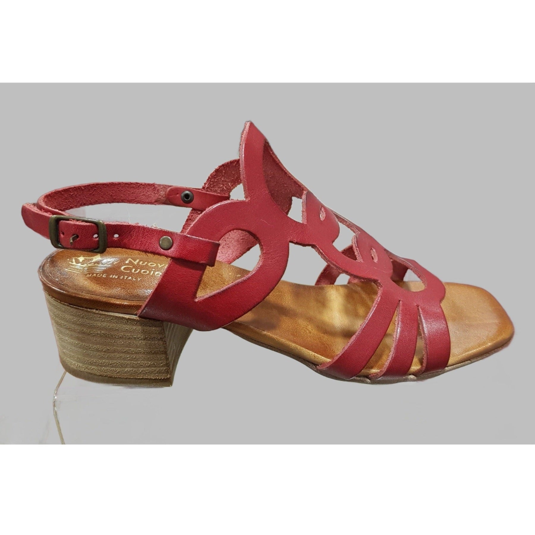 Nuovo Cuoieria E66 Rosso Italian Leather Sandal