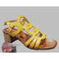 Nuovo Cuoieria E66 Yellow Italian Leather Sandal