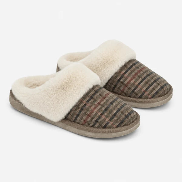 Jo & Joe Gretna GREEN Fur Cuff Mule Slipper