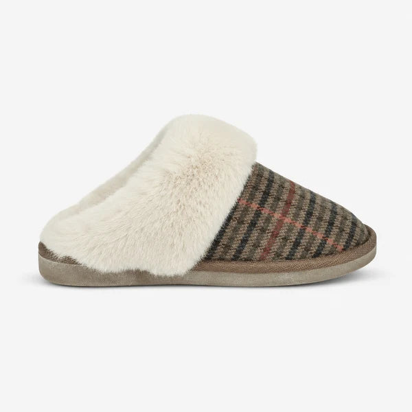 Jo & Joe Gretna GREEN Fur Cuff Mule Slipper