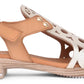 Paula Urban Classic Casual Sandal 9-654 in  PLATINO / CAMEL