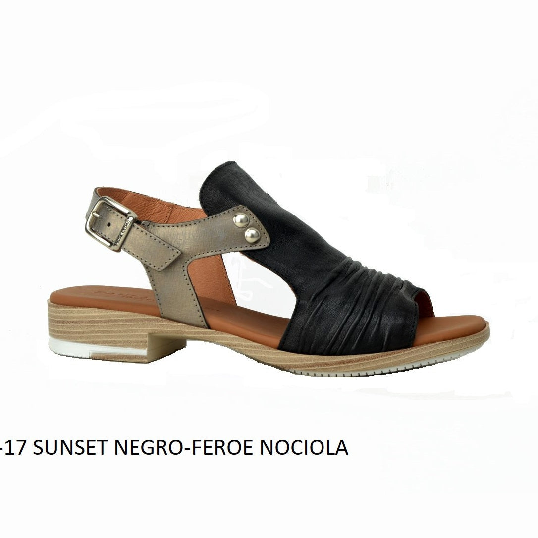 Paula Urban 9-17 NEGRO/ NOCIOLA 9-17 Leather Sandal