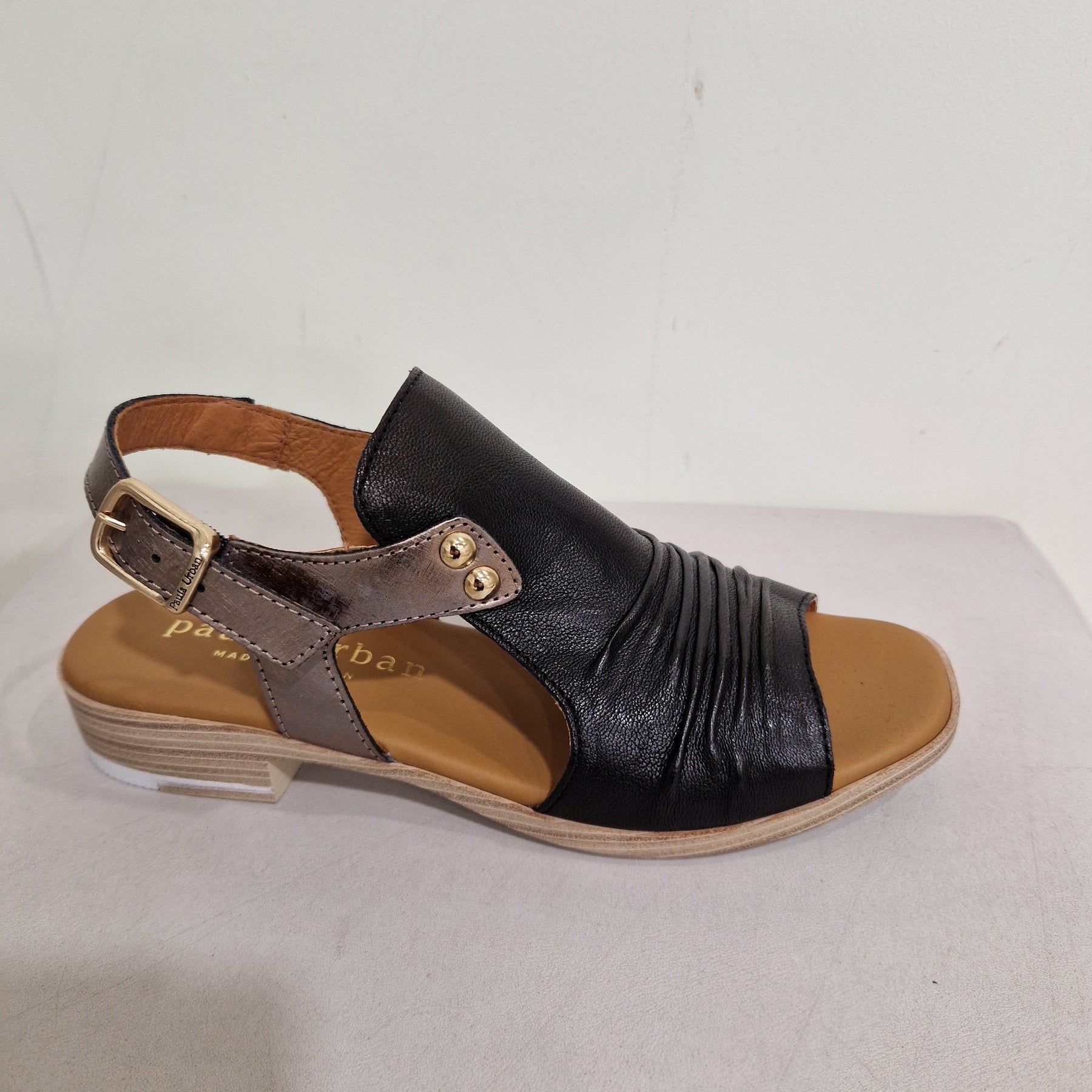 Paula Urban 9-17 NEGRO/ NOCIOLA 9-17 Leather Sandal