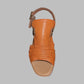 Paula Urban 9-17 ORANGE / CAMEL Soft Leather Comfort Sandal