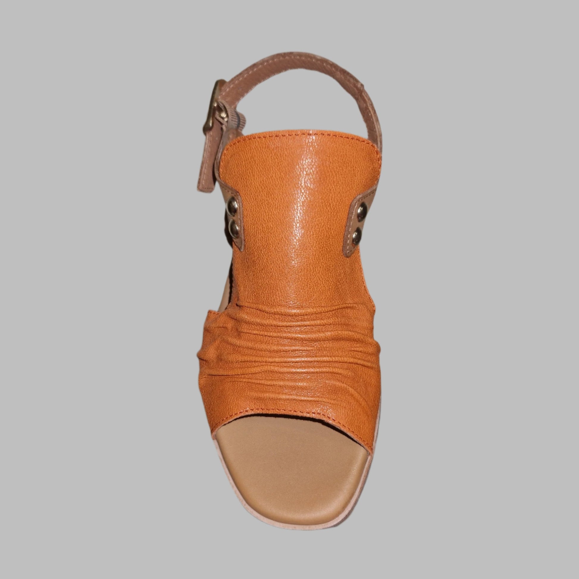Paula Urban 9-17 ORANGE / CAMEL Soft Leather Comfort Sandal
