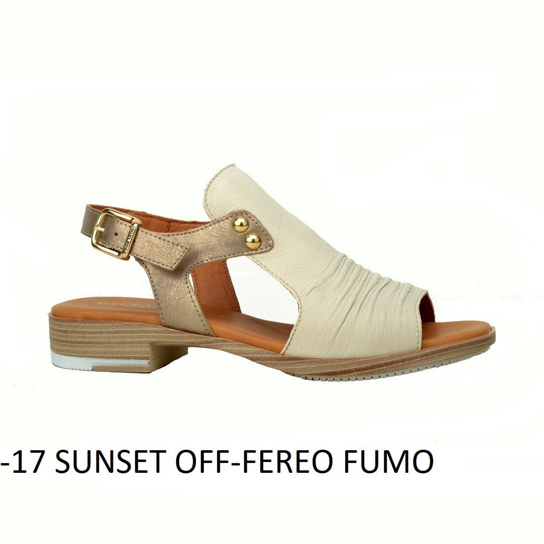 Paula Urban 9-17 Off white / Fumo Soft Leather Sandal