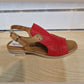 Paula Urban 9-17 ROJO / CAMEL Soft Leather Low Heel Sandal