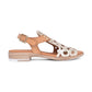 Paula Urban Classic Casual Sandal 9-654 in PLATINO / CAMEL