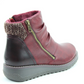 Heavenly Feet Perry RUBY Wedge Zip Vegan Friendly Ankle Boot