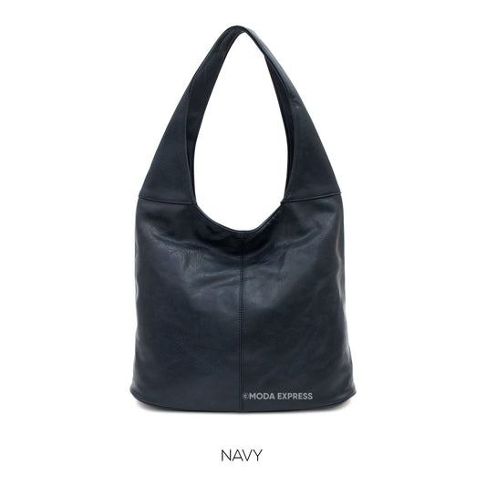 Moda Express Large Plain Hobo Bag 1802 NAVY