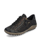 Remonte Trainer style Casual Shoe R1402-07 BLACK LEATHER with Lace and Zip