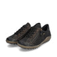 Remonte Trainer style Casual Shoe R1402-07 BLACK LEATHER with Lace and Zip