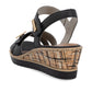 Remonte Wedge Sandal R6266-00 BLACK