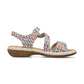 RIEKER Sandal with touch fastening Leather MULTI 659C7-94