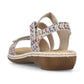 RIEKER Sandal with touch fastening Leather MULTI 659C7-94