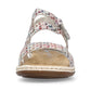 RIEKER Sandal with touch fastening Leather MULTI 659C7-94