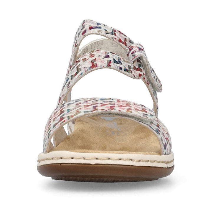 RIEKER Sandal with touch fastening Leather MULTI 659C7-94