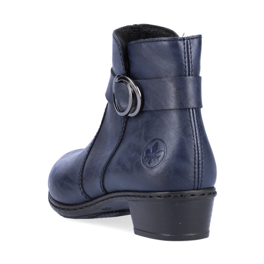 Reiker Ladies Boot Classic Ankle Boot with Zip Y0775-15 NAVY