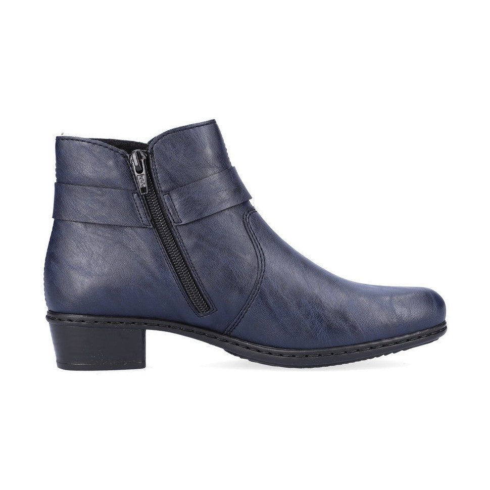 Reiker Ladies Boot Classic Ankle Boot with Zip Y0775-15 NAVY