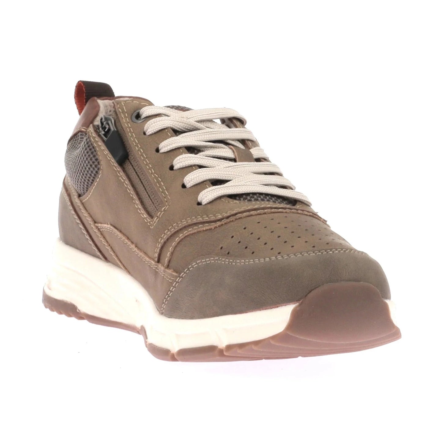Relife 24723-12Fr KHAKI Comfort Trainer with Laces and Zip 24723-12FR