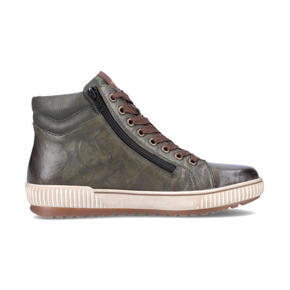 Remonte Ankle Boot D0772-52 GREEN with lace and Zip