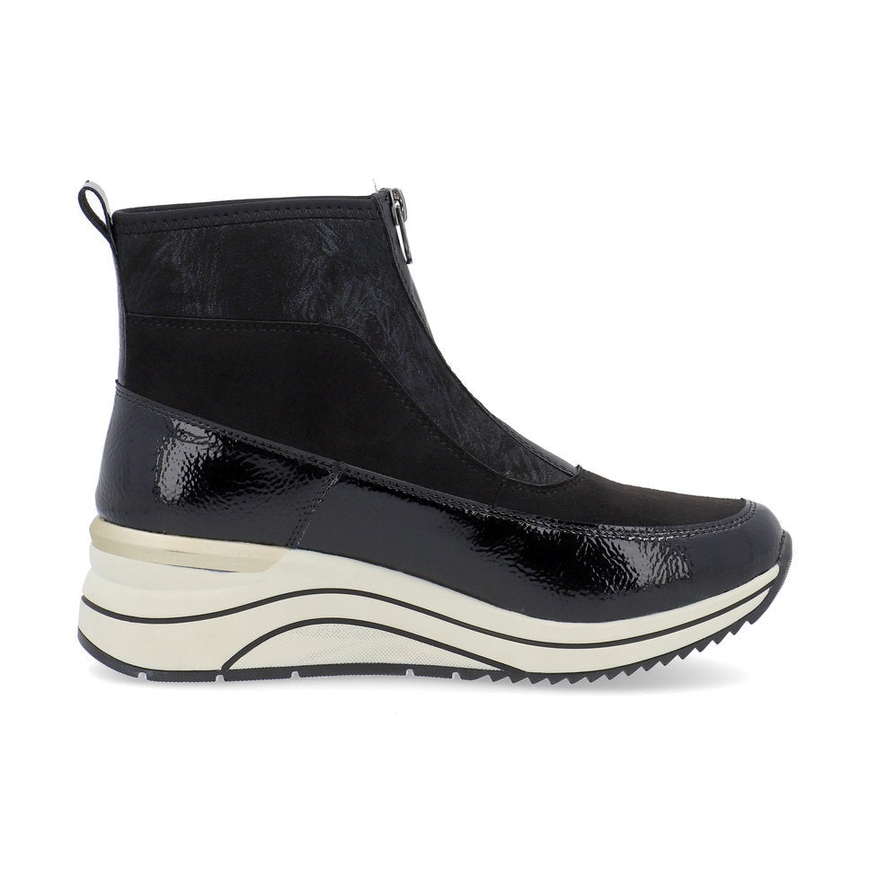 Remonte Ankle Boot D0T71-01 BLACK with front Zip