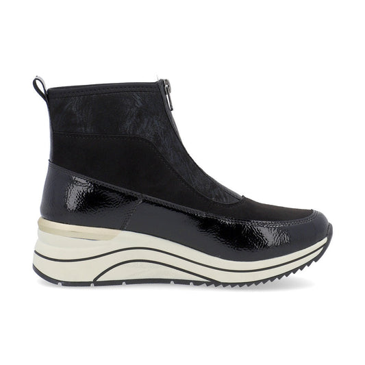 Remonte Ankle Boot D0T71-01 BLACK with front Zip