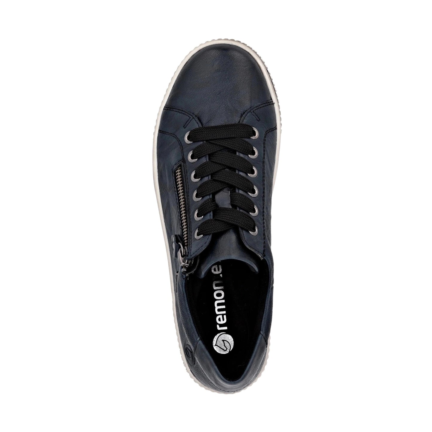 Remonte D0700 BLUE Leather Water Resistant Lace Shoe with Zip D0700-15