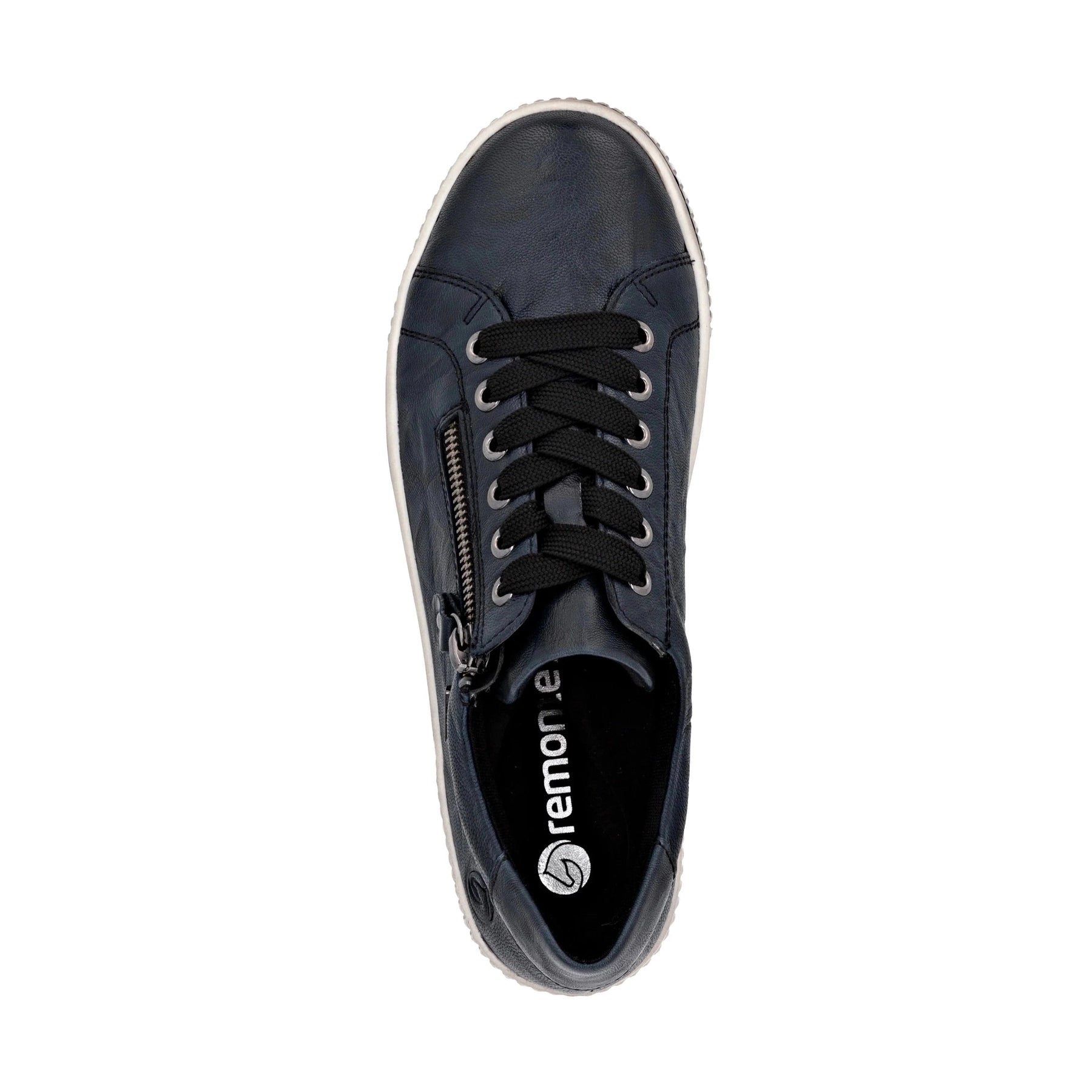 Remonte D0700 BLUE Leather Water Resistant Lace Shoe with Zip D0700-15