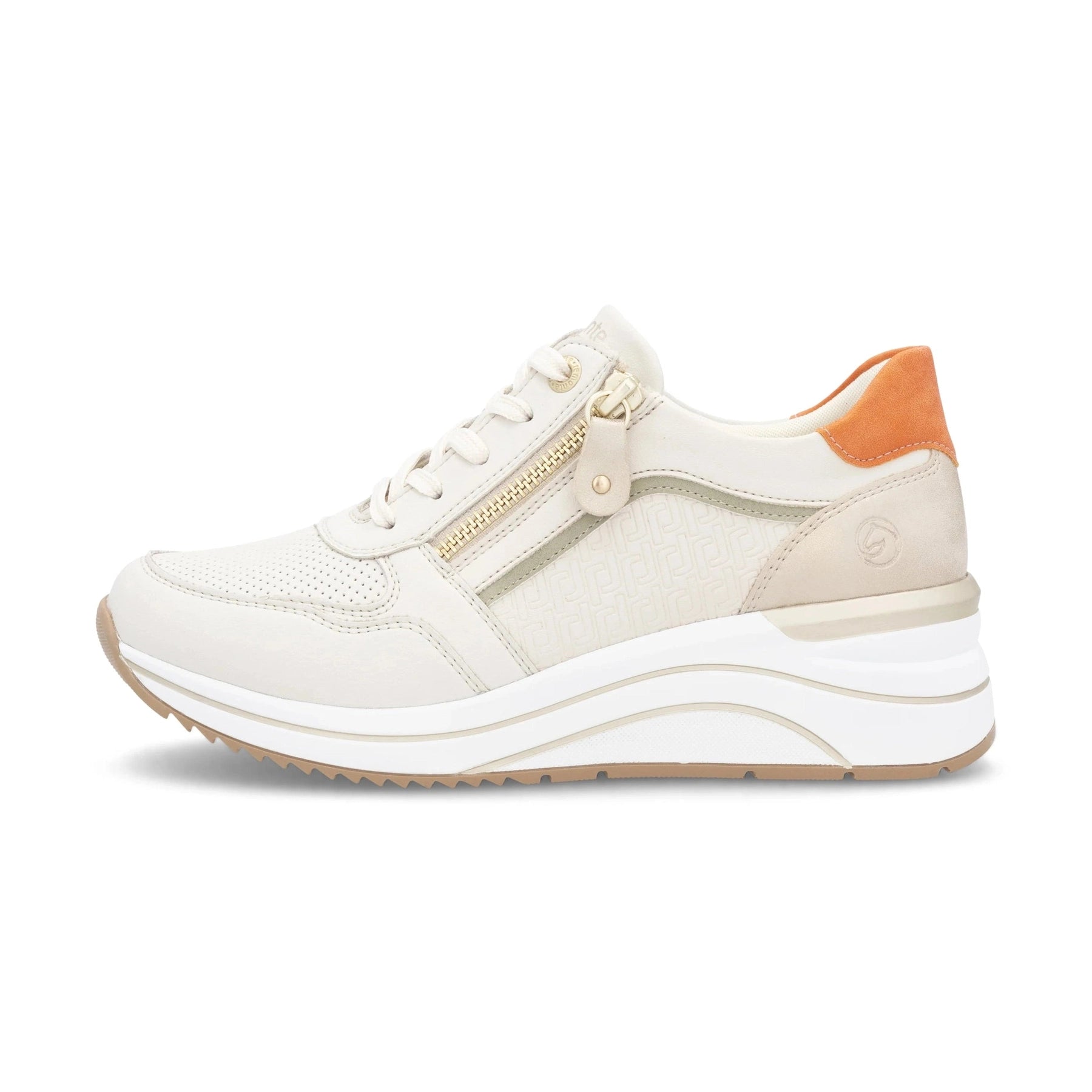 Remonte D0t10 OFF WHITE Wedge Traine Shoe D0T10-80