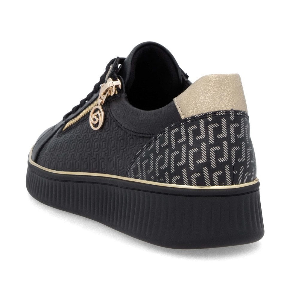 Remonte D2e00 BLACK Soft Leather Sneaker D2E00-03