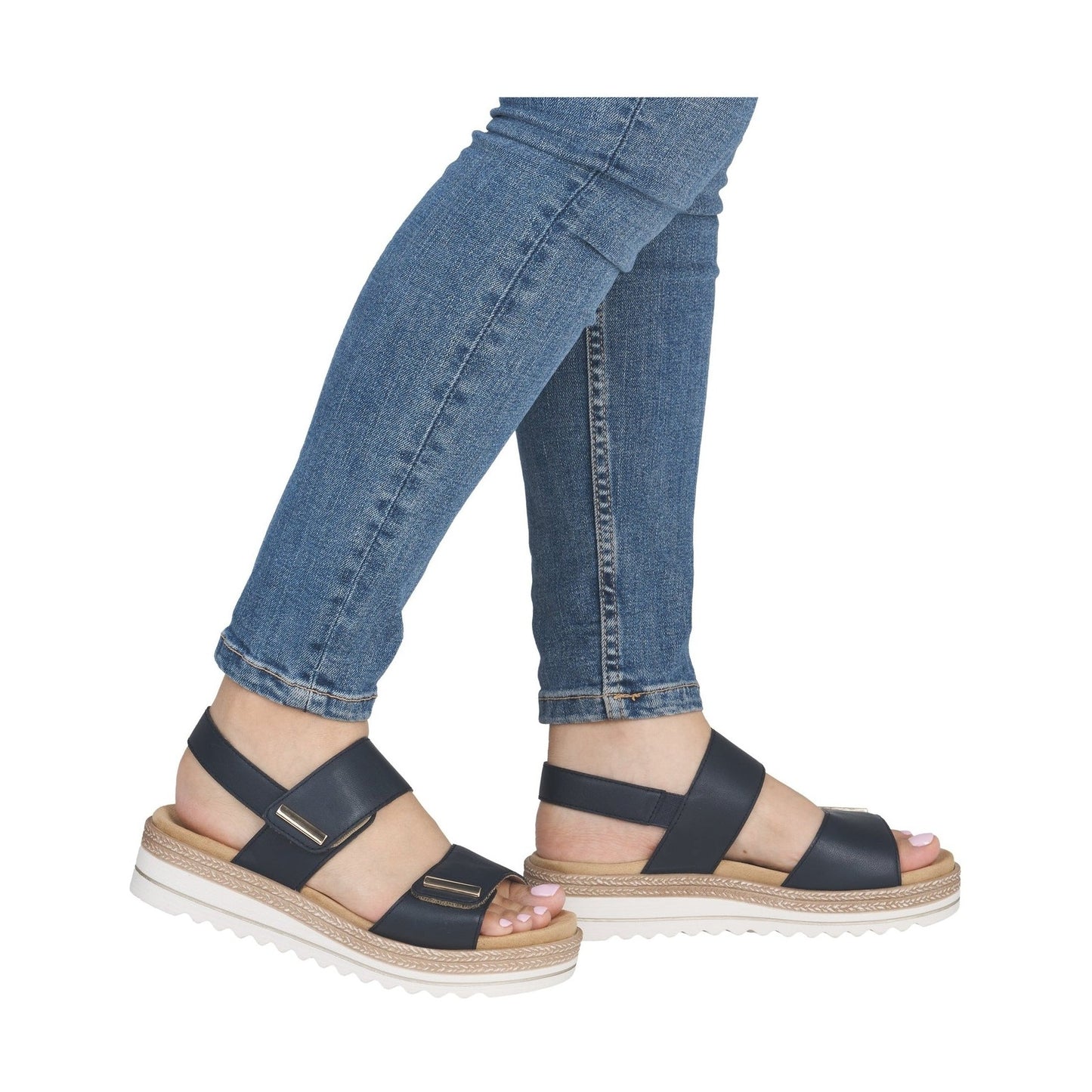 Remonte NAVY Twin Strap Touch Fastening Sandal D0Q59-14
