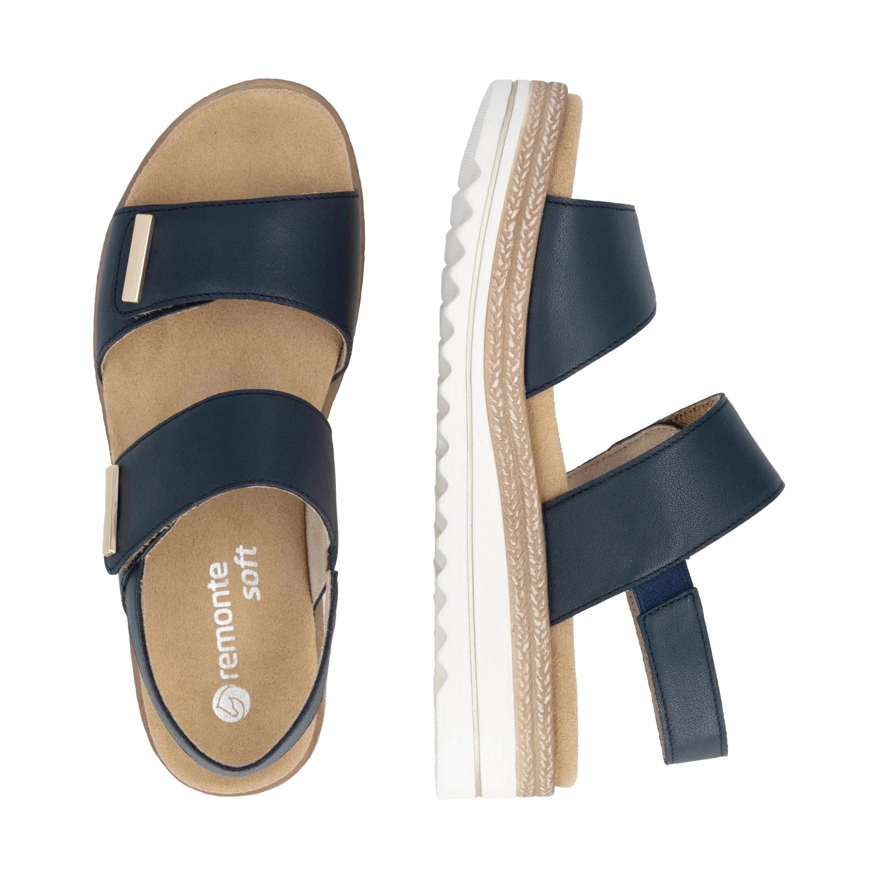 Remonte NAVY Twin Strap Touch Fastening Sandal D0Q59-14