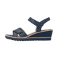 Remonte R6252 NAVY Leather Touch Fastening Wedge Sandal R6252-16