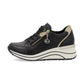 Remonte Trainer Shoe with Lace and Zip D0T03-01 BLACK LEATHER