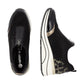 Remonte Trainer Style Shoe with wedge sole and zip front D0t08-02 BLACK COMB