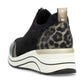 Remonte Trainer Style Shoe with wedge sole and zip front D0t08-02 BLACK COMB
