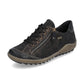 Remonte Trainer style Casual Shoe R1402-07 BLACK LEATHER with Lace and Zip