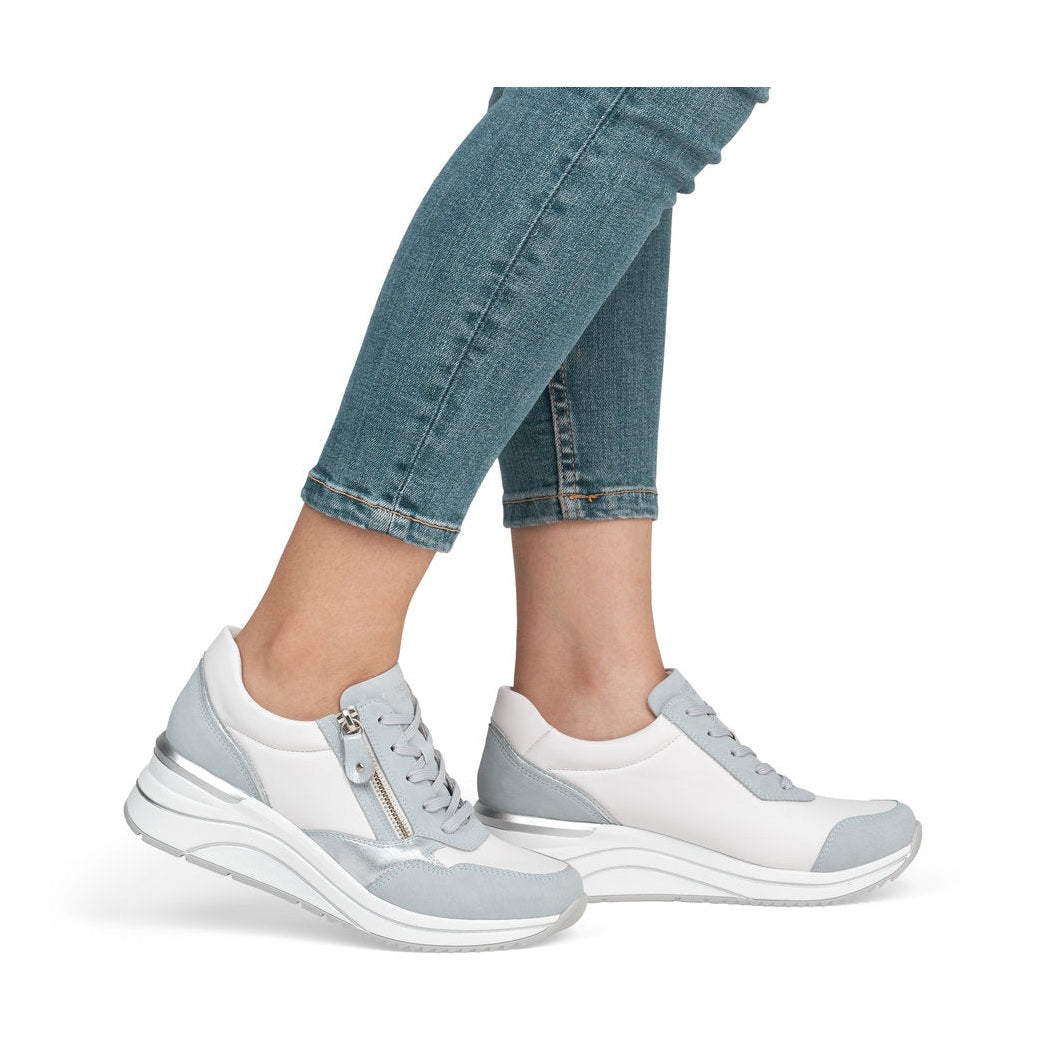 Remonte Trainers with lace and zip D0t01-12 BLUE WHITE