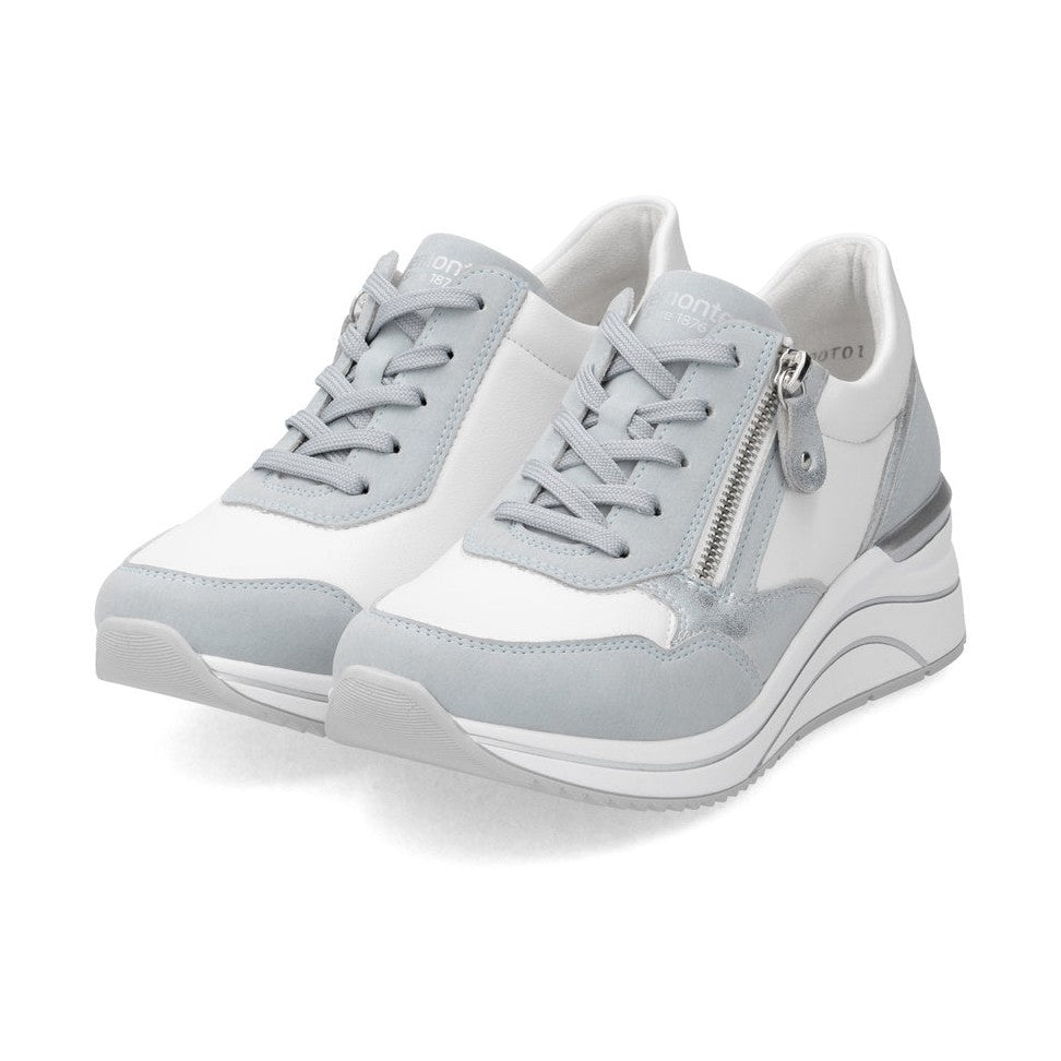 Remonte Trainers with lace and zip D0t01-12 BLUE WHITE