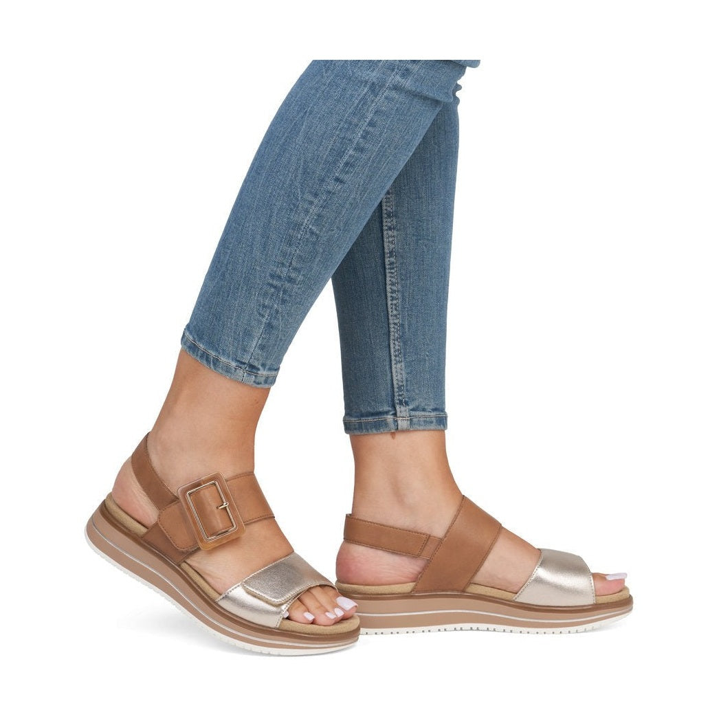 Remonte Wedge Sandal D1j53-22 BROWN