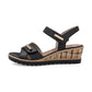 Remonte Wedge Sandal R6266-00 BLACK