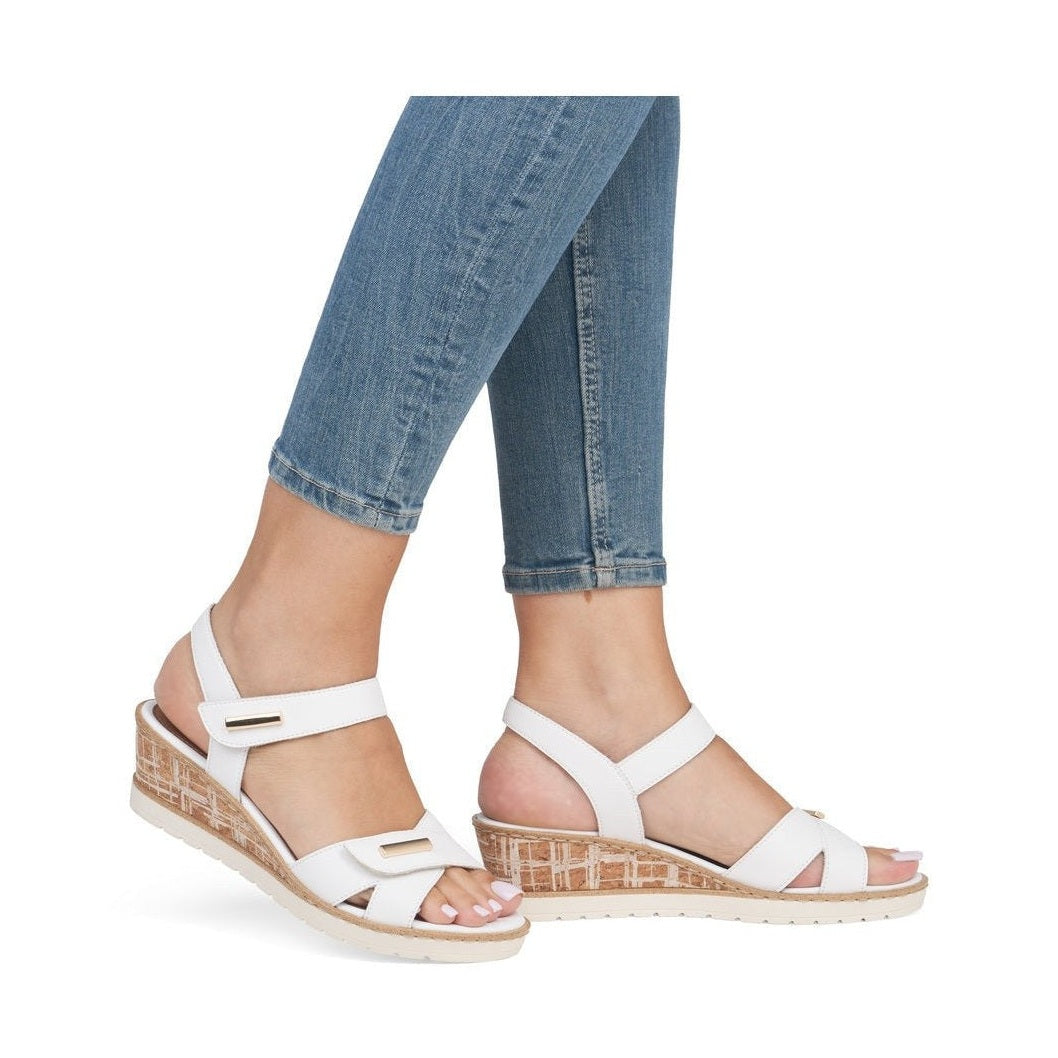 Remonte Wedge Sandal R6266-80 WHITE
