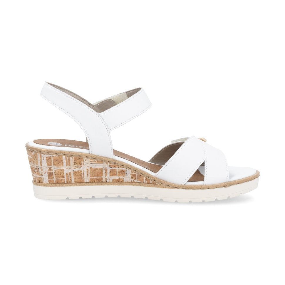 Remonte Wedge Sandal R6266-80 WHITE