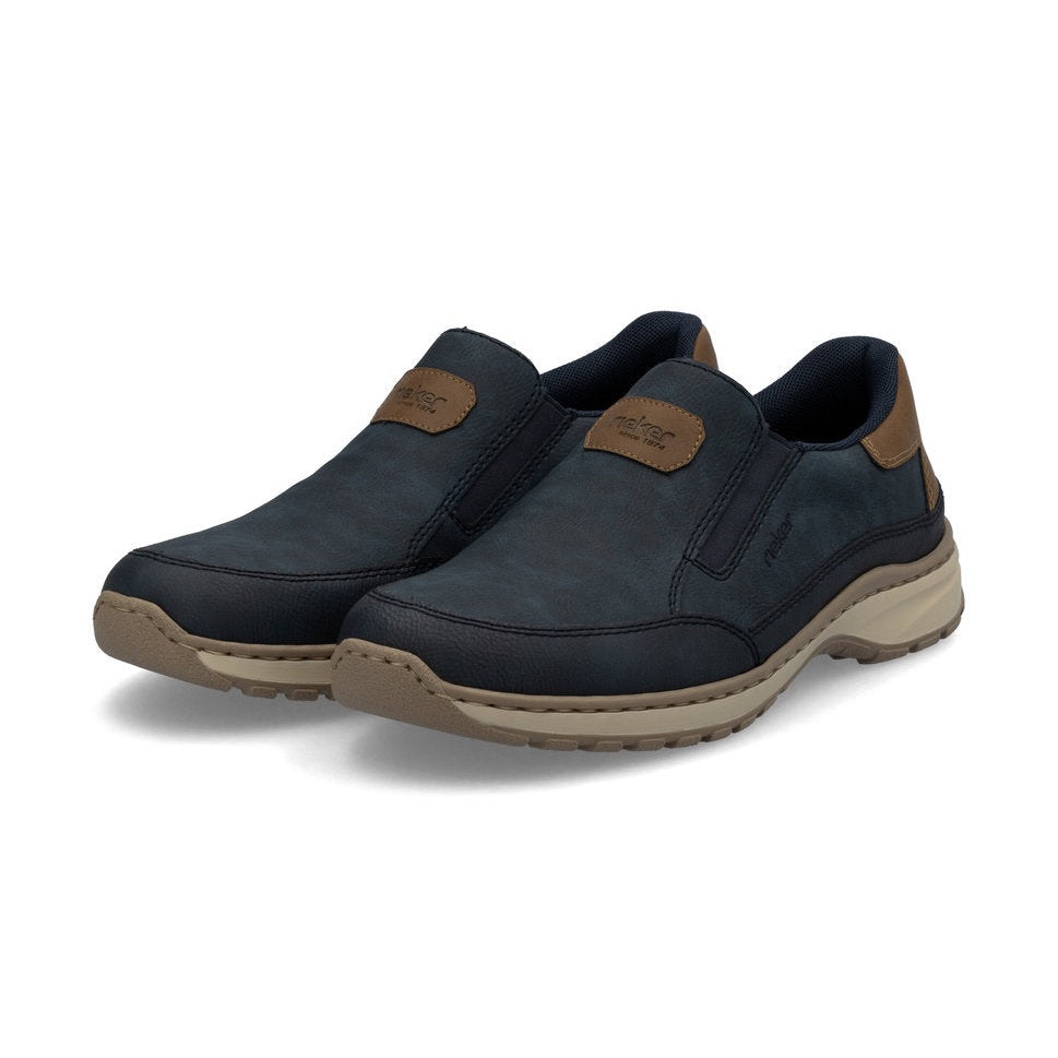 Rieker 03365-14 Navy Slip On Comfort Shoe