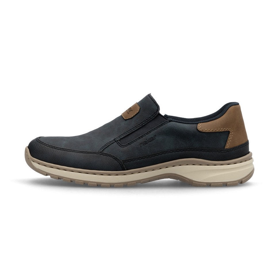 Rieker 03365-14 Navy Slip On Comfort Shoe