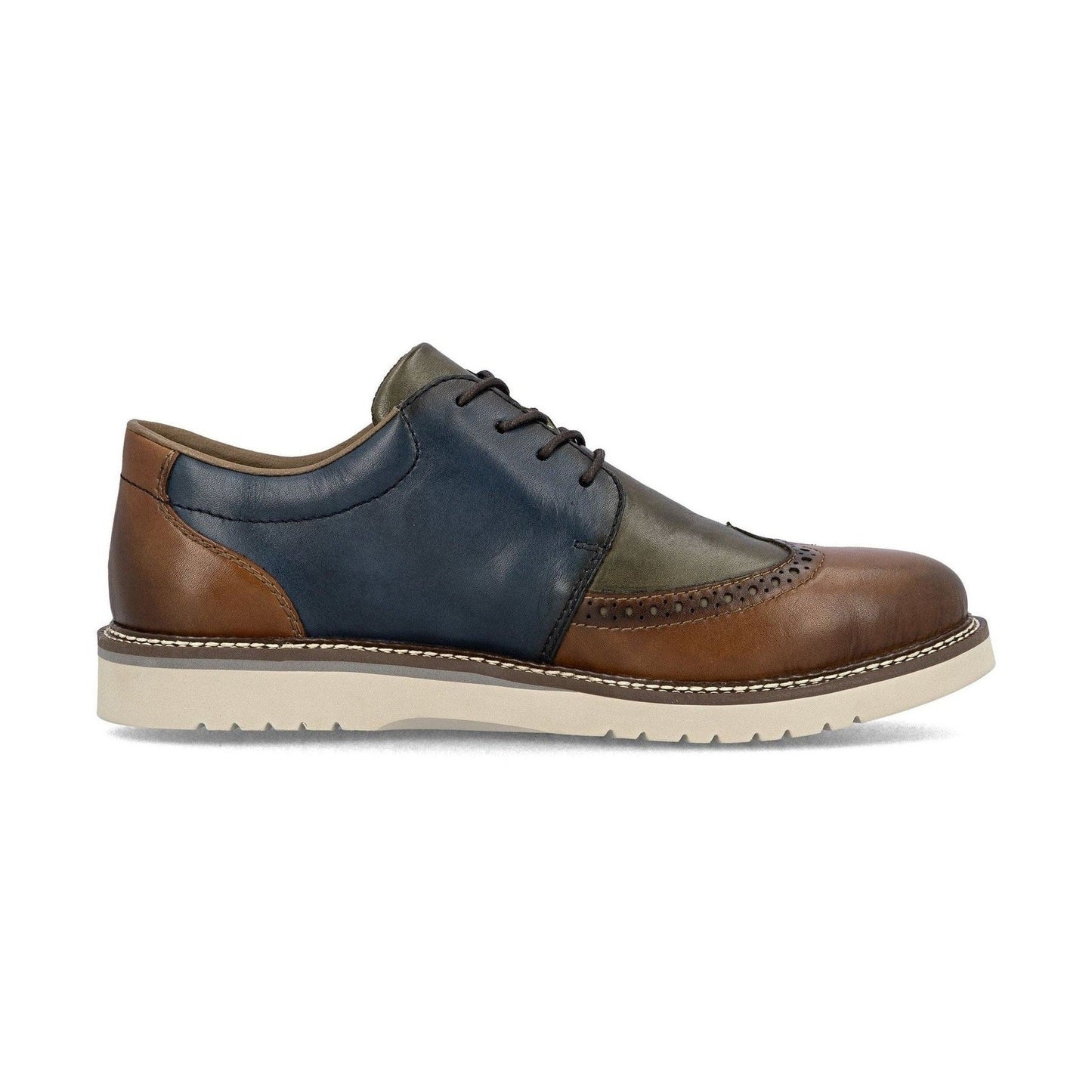 Rieker 04504 MULTI Tone Soft Leather Brogue Shoe 04504-90