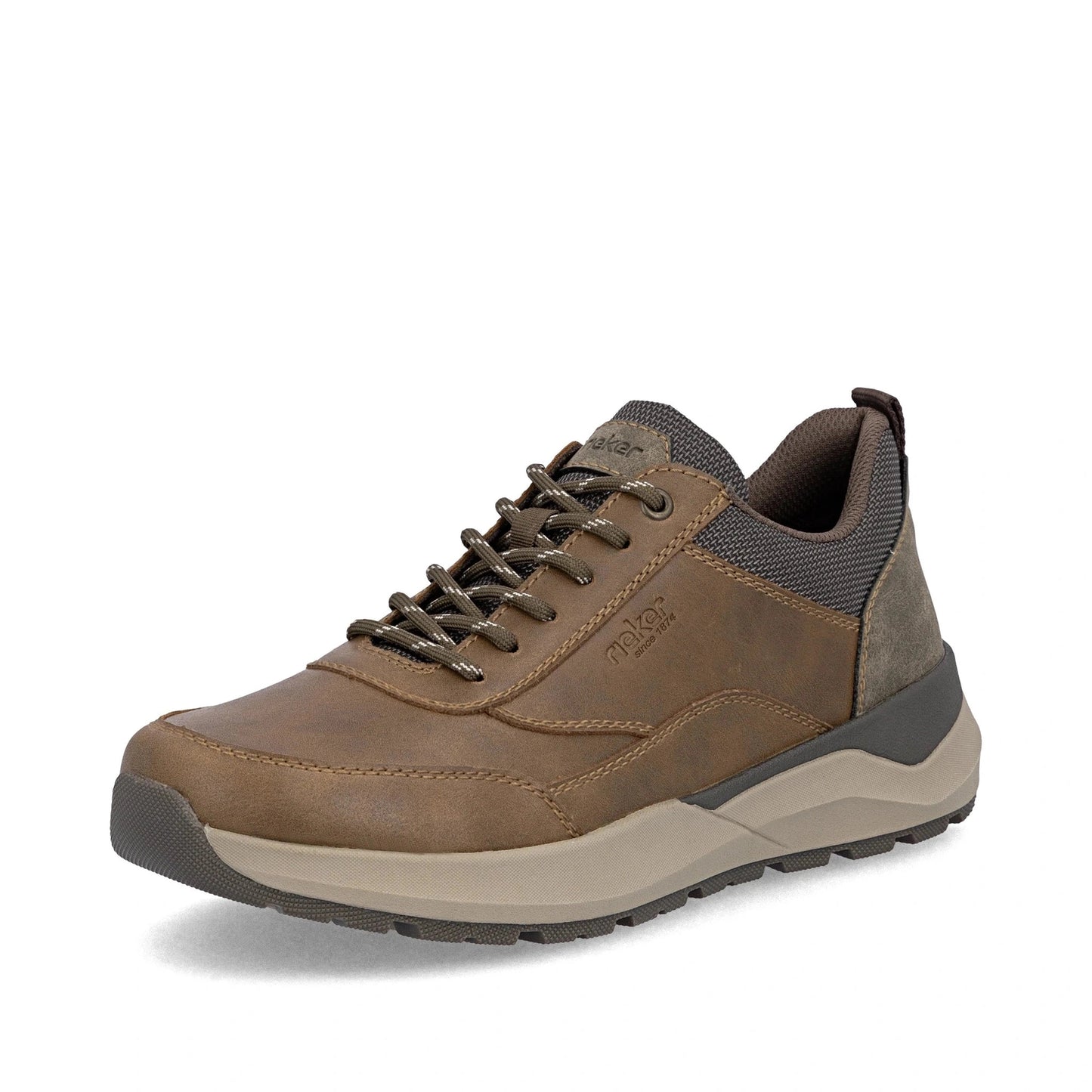 Rieker 06000 Brown Lace Up Shoe With Zip